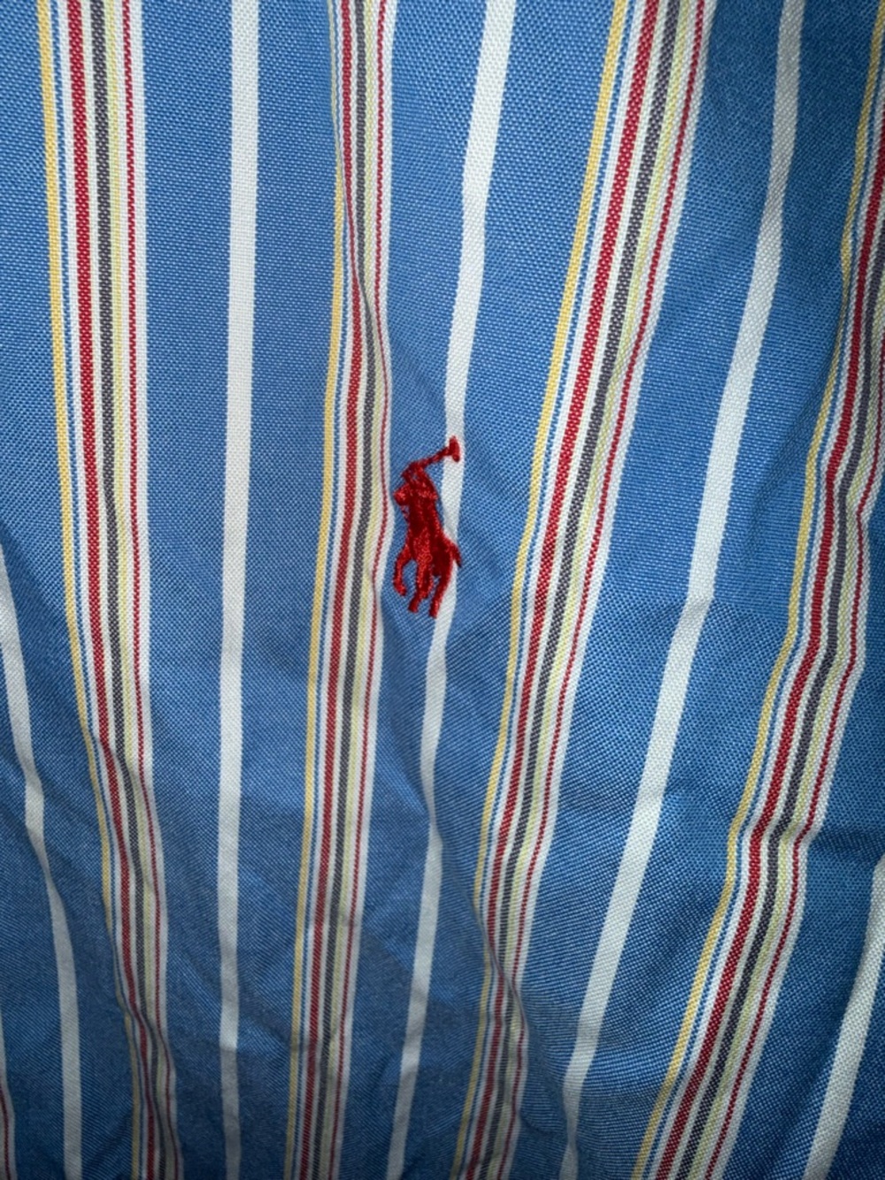 Polo by Ralph Lauren Blue Striped Button-Down Shirt large - Picture 3 of 6